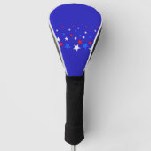 Blauw, rood en wit Star-patroon Golfheadcover (Voorkant)