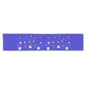 Blauw, rood en wit Star-patroon Korte Tafelloper (Horizontaal)