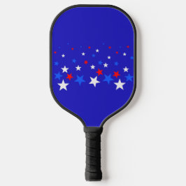Blauw, rood en wit Star-patroon Pickleball Paddle