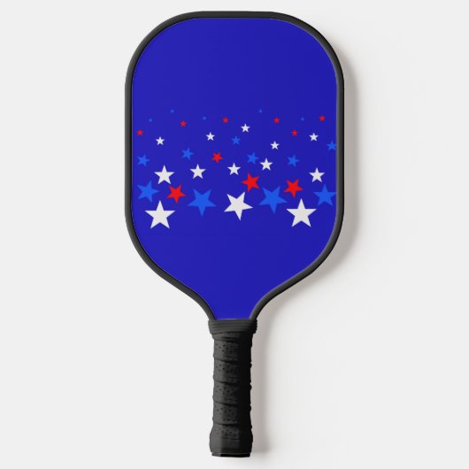Blauw, rood en wit Star-patroon Pickleball Paddle (Achterkant)