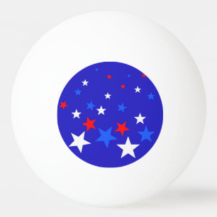 Blauw, rood en wit Star-patroon Pingpongballen