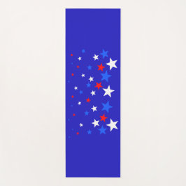 Blauw, rood en wit Star-patroon Yogamat
