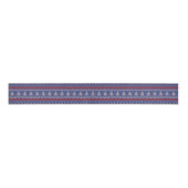 Blauw rood en witte kerstboom, breiend patroon grosgrain lint (Voorkant)