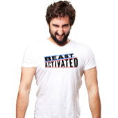 Blauw Rood En Zwart Edgy Beast Geactiveerd T-Shirt