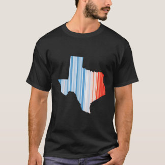 Blauw Rood Global Temperature - Texas Klimaatveran T-shirt