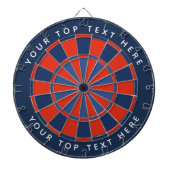 Blauw, rood, met douanetekst dartbord (Voorkant)