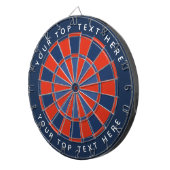 Blauw, rood, met douanetekst dartbord (Voorkant Rechts)