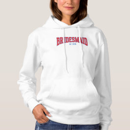 Blauw + Rood Nep Glitter BRIDESMAID Bachelorette Hoodie