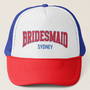 Blauw + Rood Nep Glitters BRUIDSJUFFER Hen Party Trucker Pet