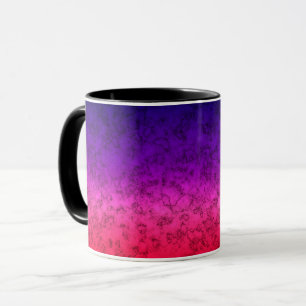 Blauw-rood Ombre Mok