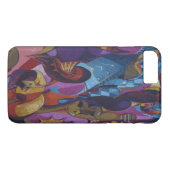 Blauw rood paarse abstracte graffiti Case-Mate iPhone case (Achterkant (Horizontaal))