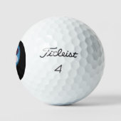 BLAUW ROOD PATCHWORK BLOEMVORM MONOGRAM INITIALEN GOLFBALLEN (Logo)