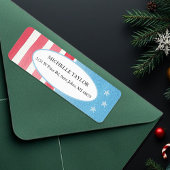 Blauw rood patriottische rustieke vlag etiket