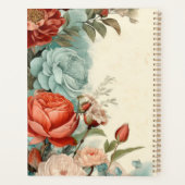  Blauw Rood Roze Waterverf Bloemen Planner (Achterkant)