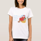 Blauw Rood Schattige Eenvoudig Tropisch Kerstfeest T-shirt (Voorkant)