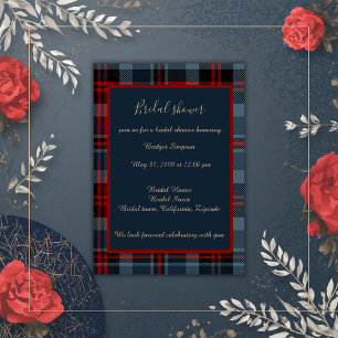 blauw rood Schotse trouw celtic tartan plaid Kaart