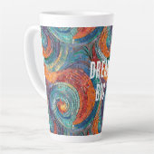 Blauw Rood Sinaasappel Swirl Latte Mok (Linkerhoek)