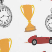 Blauw & Rood Snelle Retro Racing Auto's Behang (Zoom)