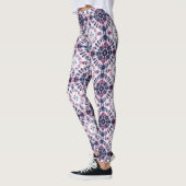 Blauw & Rood Tie Kleurstofpatroon Leggings (Links)