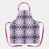 Blauw & Rood Tie Kleurstofpatroon Schort (Voorkant)