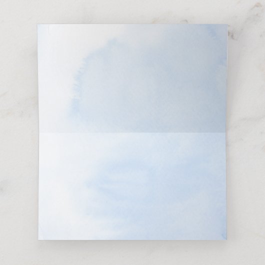 Blauw Rood tinten Bloemen Elegante Boho bruiloft (Binnenkant ongevouwen)