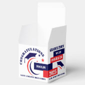 Blauw Rood Wit Afstuderen 2025 Custom Party Favori Bedankdoosjes (Geopend)