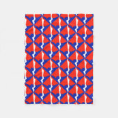 Blauw Rood Wit Item Fleece Deken (Voorkant)