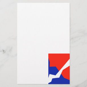Blauw rood wit object briefpapier