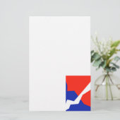 Blauw rood wit object briefpapier (Staand voorkant)