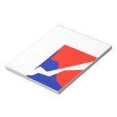 Blauw rood wit object notitieblok (Gedraaid)
