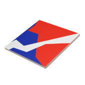 Blauw rood wit object tegeltje (Zijkant)