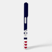 Blauw | Rood | Witte Nautische strips en anker Case-Mate iPhone Case (Achterkant / Rechts)