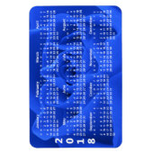 Blauw Roos bloemblaadjes 2018 Kalender Magneet (Verticaal)