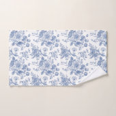 blauw Roos bloemmotief Bad Handdoek (Handdoek)