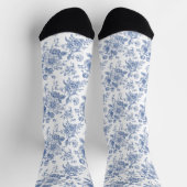  blauw Roos bloemmotief Sokken (Top)