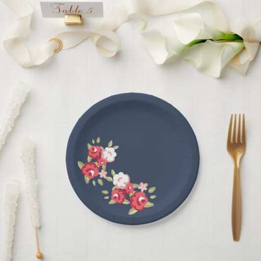 Blauw  Roos Bord (Huwelijk)