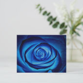 Blauw Roos Briefkaart (Staand voorkant)