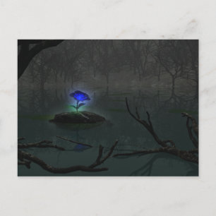 Blauw Roos Briefkaart