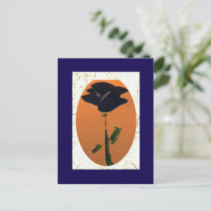 Blauw Roos Briefkaart