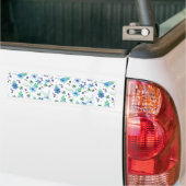 Blauw roos bumpersticker (Op Truck)