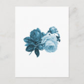  blauw roos cadeau briefkaart (Voorkant)