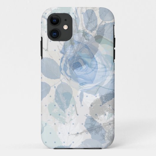 Blauw Roos Case-Mate iPhone Case (Achterkant)