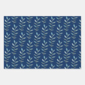 Blauw Roos Congratulatie Inpakpapier Vellen (Voorkant 3)