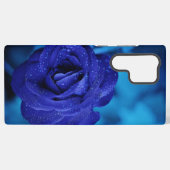 Blauw Roos Galaxy 22 Hoesje Samsung Galaxy Hoesje (Achterkant horizontaal)