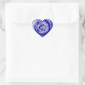 Blauw roos hart sticker (Tas)