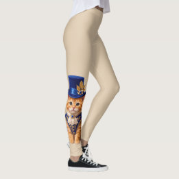 Blauw Roos Hoedje Kat leggings