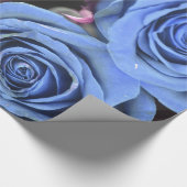 blauw Roos - Korte restanten Cadeaupapier (Hoek)