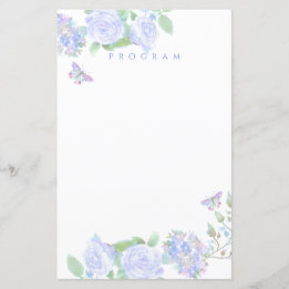 Blauw Roos lint monogram bruiloft