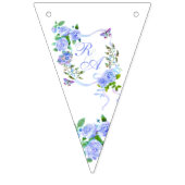 Blauw Roos lintmonogram Vlaggetjes (Derde vlag)