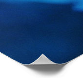 Blauw Roos met dauwdruppels Poster (Hoek)